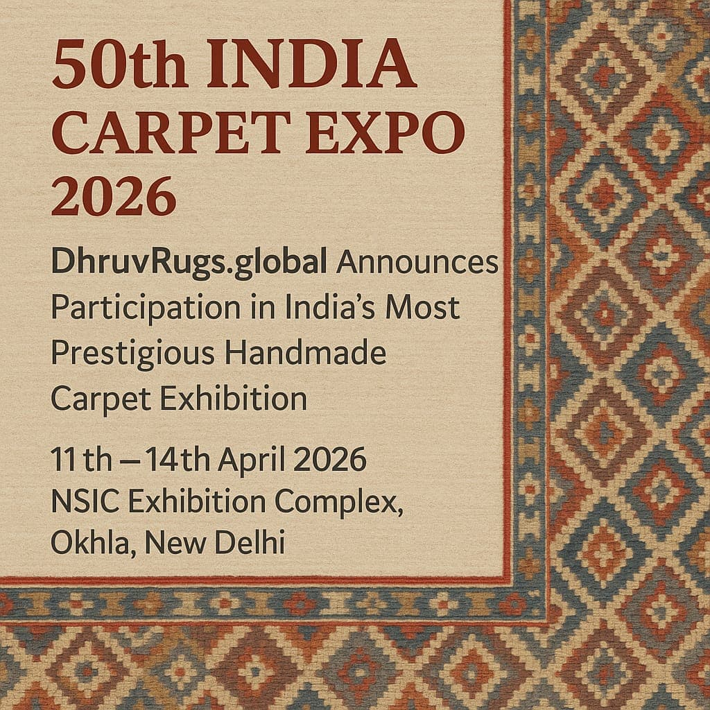50th India Carpet Expo 2026 – DhruvRugs.global Announces Participation in India’s Most Prestigious Handmade Carpet Exhibition